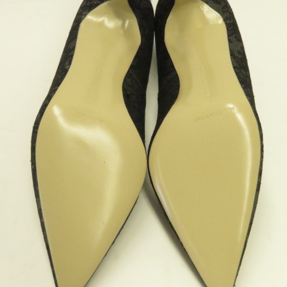 Manolo Blahnik Pump Black Lace & Gray Satin NEW - Picture 8 of 8